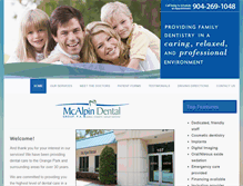 Tablet Screenshot of mcalpindental.com